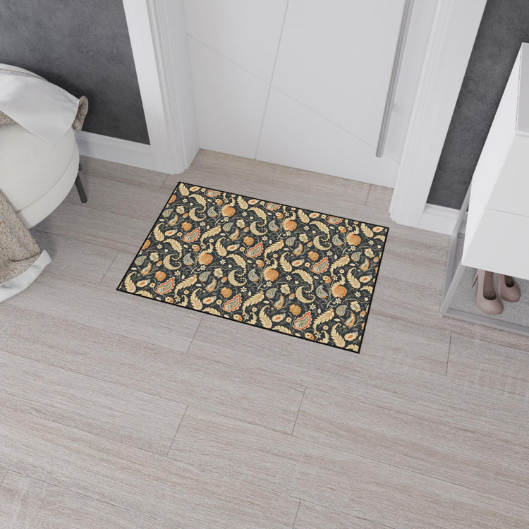 Stylish Heavy Duty Floor Mat with Floral Design - Perfect for Entryway, Kitchen, or Office, Non-Slip, Decorative, Durable