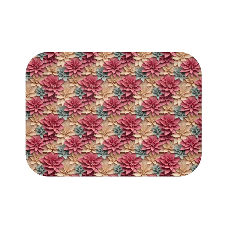 Floral Elegance Bath Mat - Boho Bathroom Decor, Gift for Her, Flower Home Accent, Cozy Retreat, Housewarming Gift