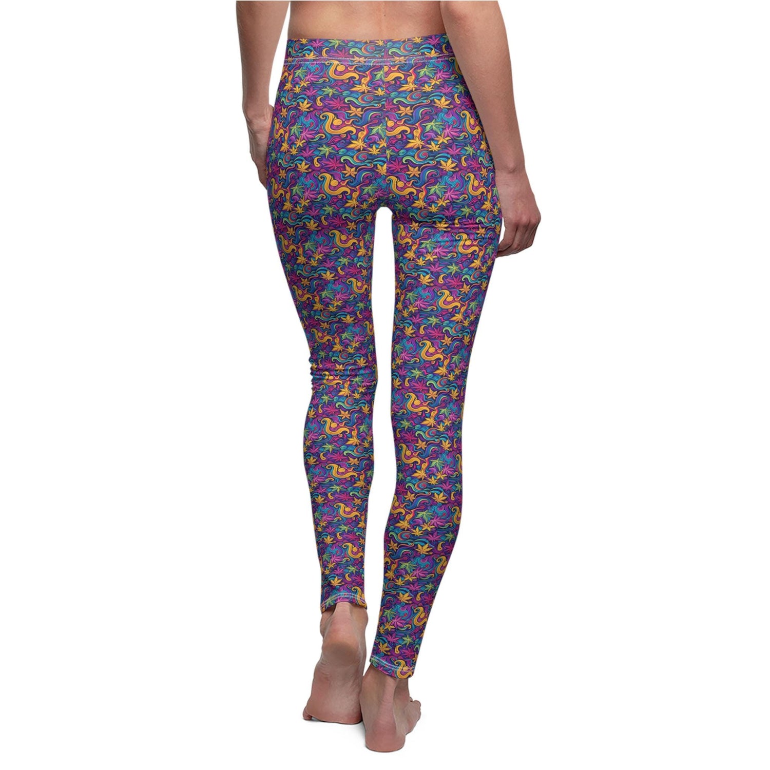 Vibrant Patterned Casual Leggings for Women, Fashion Leggings, Comfortable Wear, Activewear, Yoga Pants, Colorful Outfit