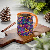 Psychedelic Colorful Mug, Unique Art Coffee Cup, Gift for Tea Lovers, Vibrant Artwork, Cool Home Decor