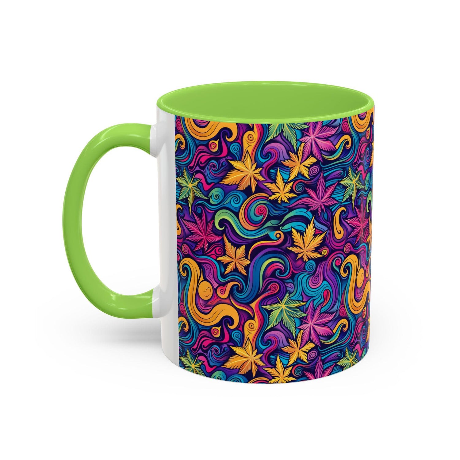 Psychedelic Colorful Mug, Unique Art Coffee Cup, Gift for Tea Lovers, Vibrant Artwork, Cool Home Decor