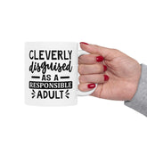 Funny Ceramic Mug for Responsible Adults, Gift for Coffee Lovers, Quirky Humor Cup, Unique Office Decor, Adulting Theme