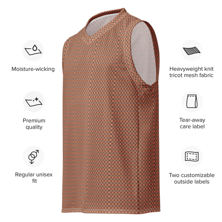 Men’s Stylish All Over Print Geometric Pattern Basketball Jersey | Premium Athletic Wear | Trendy Sports Apparel | Comfortable & Fashionable