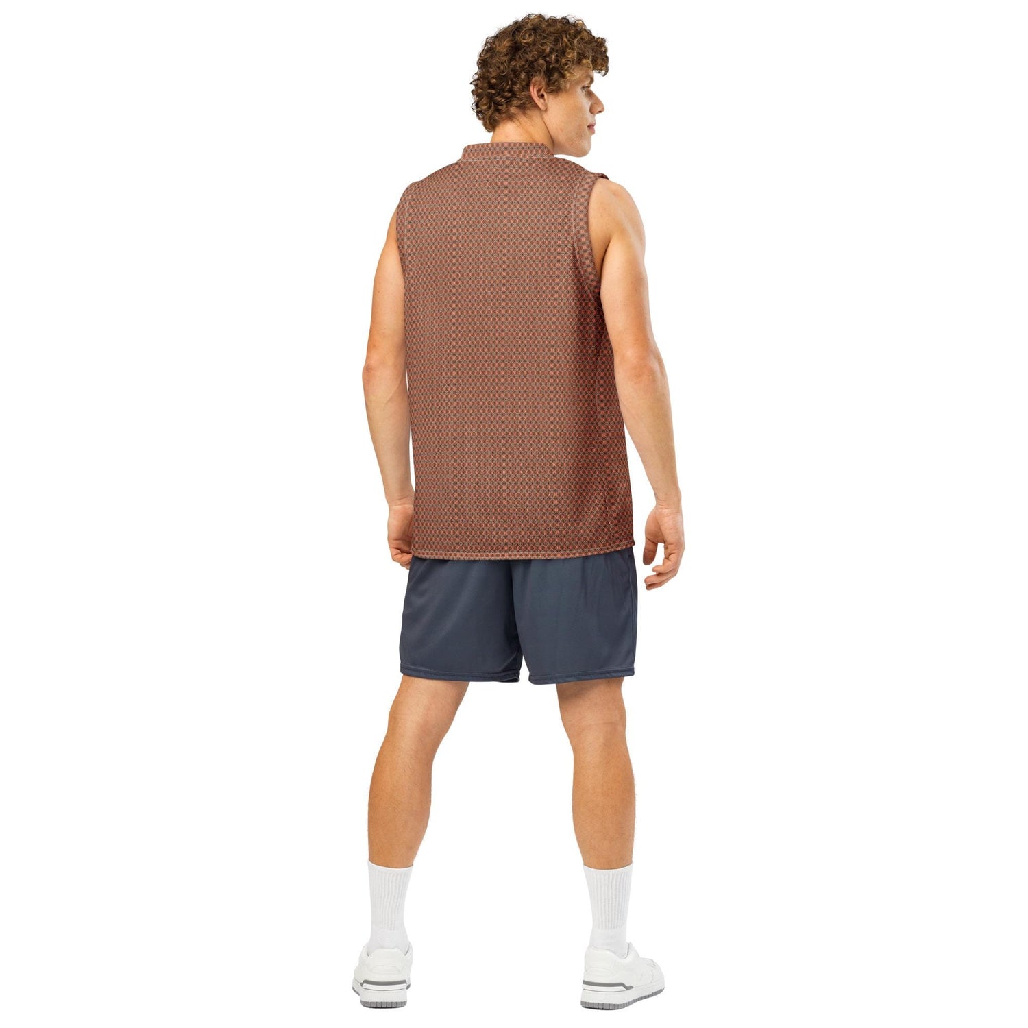 Men’s Stylish All Over Print Geometric Pattern Basketball Jersey | Premium Athletic Wear | Trendy Sports Apparel | Comfortable & Fashionable