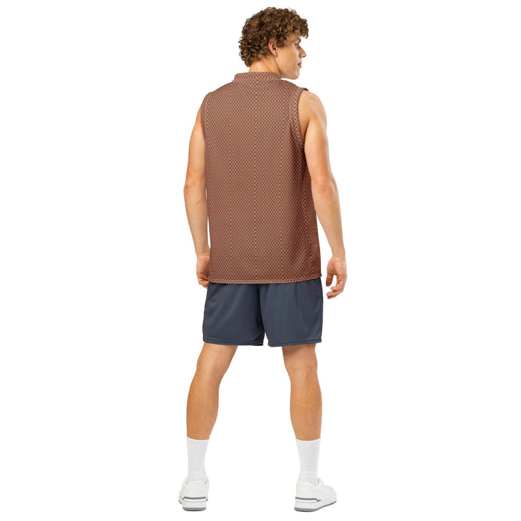 Men’s Stylish All Over Print Geometric Pattern Basketball Jersey | Premium Athletic Wear | Trendy Sports Apparel | Comfortable & Fashionable