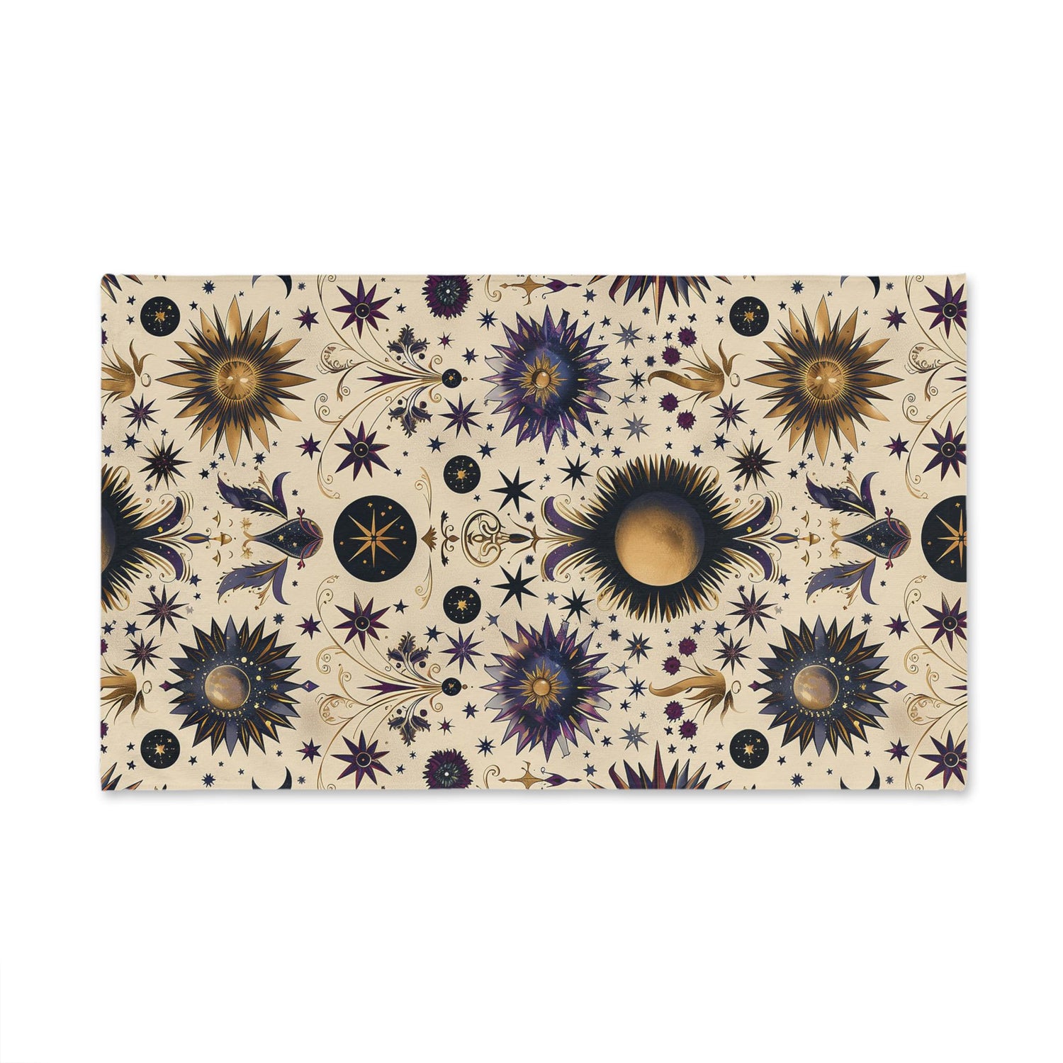 Celestial Hand Towel - Cosmic Decor, Starry Kitchen Towel, Astrology Gift, Boho Bathroom Accessory, Sun and Moon Towel