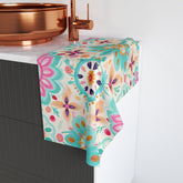 Colorful Floral Hand Towel, Boho Kitchen Towel, Vibrant Bathroom Decor, Ideal for Housewarming, Mothers Day or Weddings, Gift for Her
