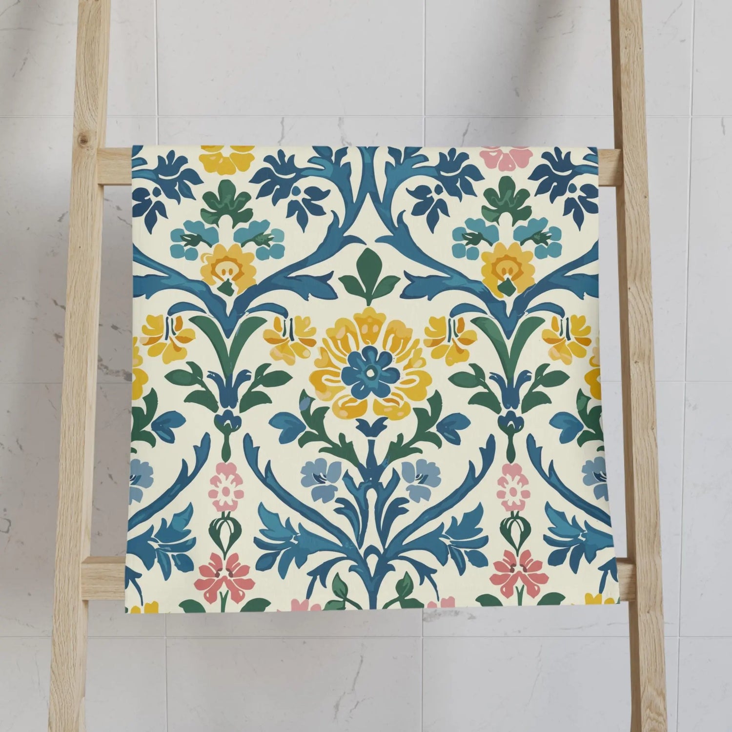 Floral Hand Towel, Vintage Kitchen Towel, Bathroom Decor, Cottagecore Home Design, Gift for Garden Lovers, Spring Decor