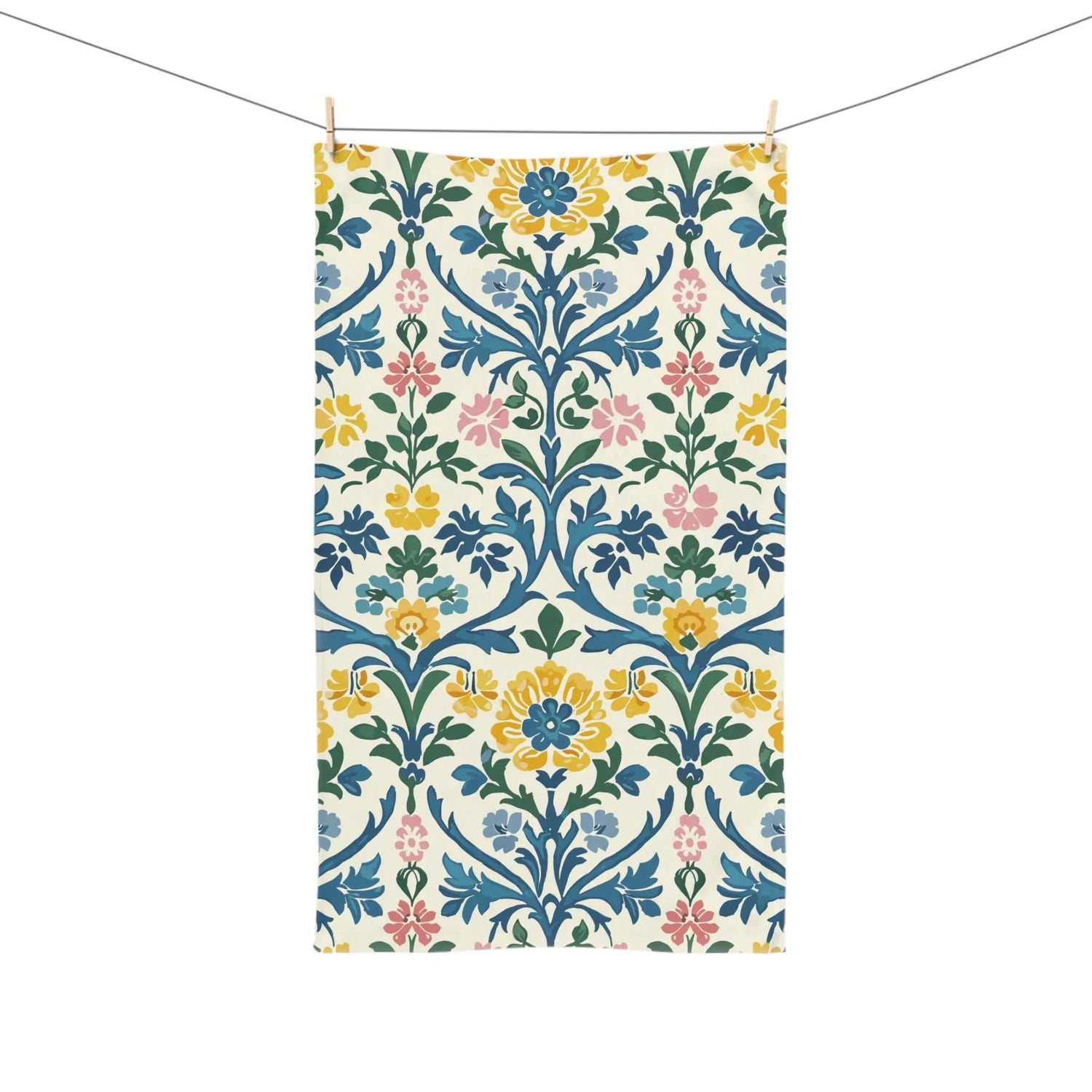 Floral Hand Towel, Vintage Kitchen Towel, Bathroom Decor, Cottagecore Home Design, Gift for Garden Lovers, Spring Decor