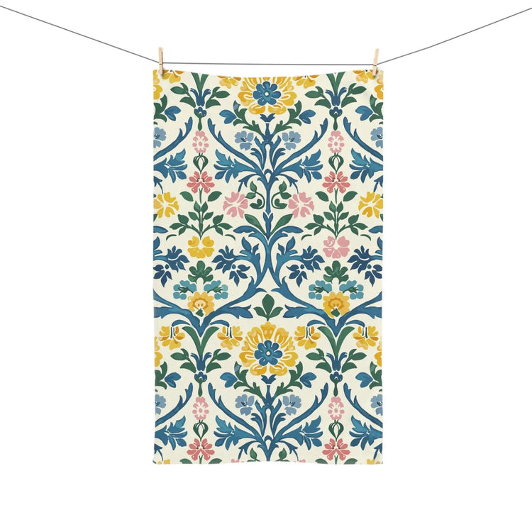 Floral Hand Towel, Vintage Kitchen Towel, Bathroom Decor, Cottagecore Home Design, Gift for Garden Lovers, Spring Decor