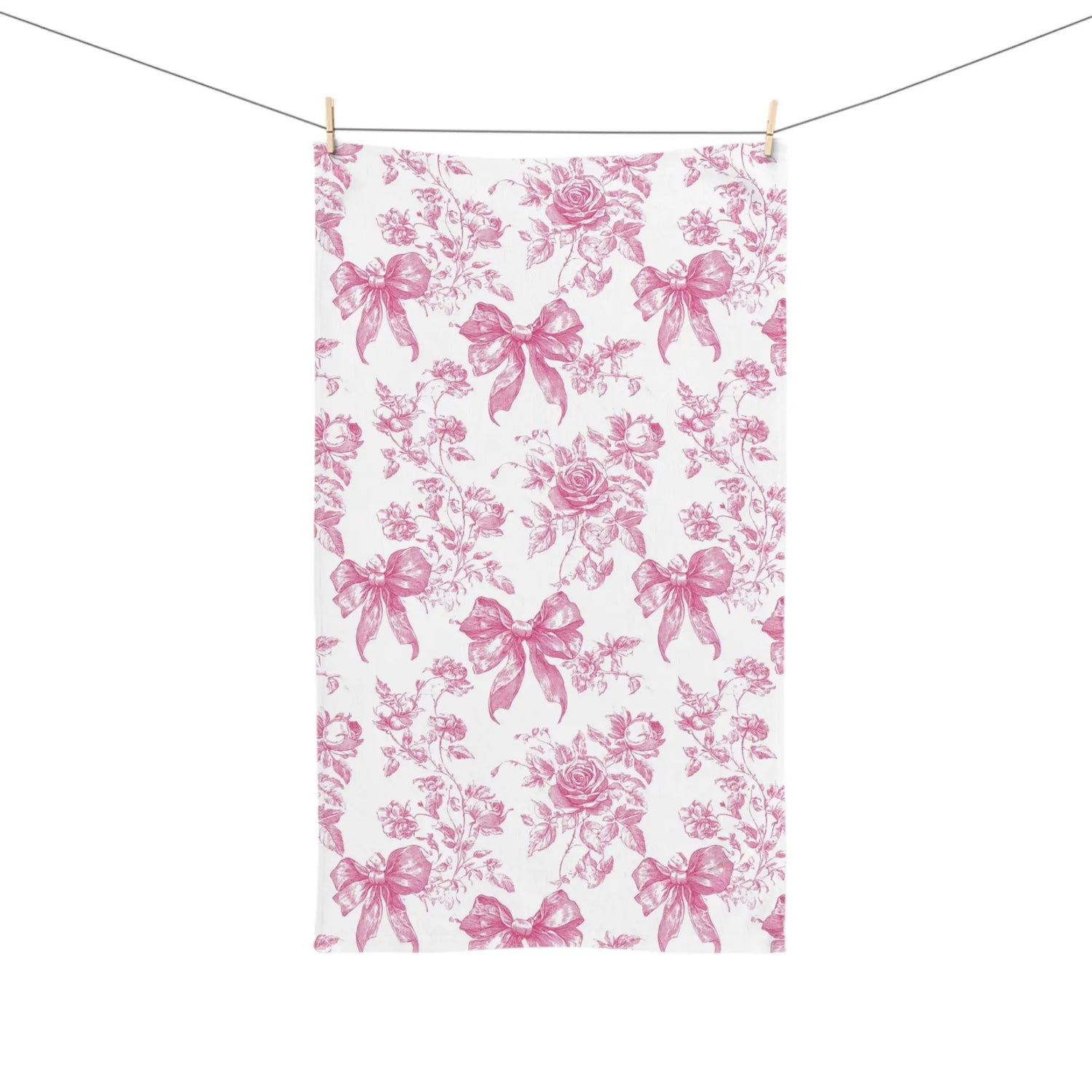 Vintage Floral Hand Towel - Romantic Kitchen Decor, Gift for Her, Bridal Shower, Home Essentials, Kitchen Towel