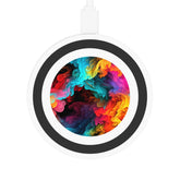 Vibrant Wireless Charging Pad - Colorful Abstract Design, Desk Accessory, Gift for Tech Lovers, Home Decor, Eco-Friendly Charger