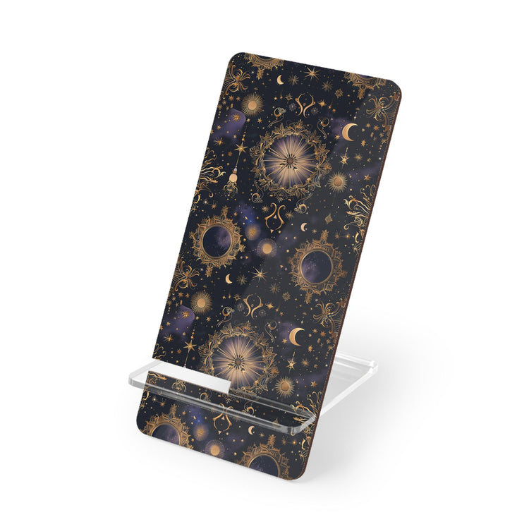 Astrological Phone Stand, Celestial Smartphone Holder, Zodiac Desk Decor, Horoscope Display Stand, Gift for Astronomy Lovers