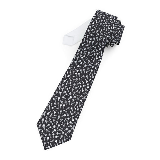 Key Design Necktie, Unique Tie for Men, Gift for Him, Fashion Accessory, Wedding Tie, Office Wear, Statement Necktie