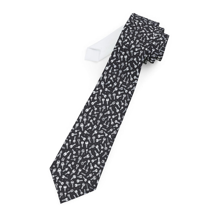 Key Design Necktie, Unique Tie for Men, Gift for Him, Fashion Accessory, Wedding Tie, Office Wear, Statement Necktie