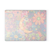 Vibrant Floral Glass Cutting Board, Colorful Kitchen Décor, Gift for Her, Housewarming, Wedding, Cooking Enthusiasts