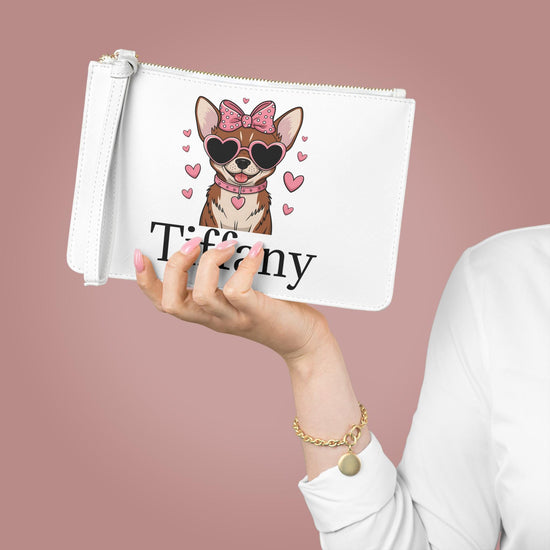 Personalized Corgi Clutch Bag, Cute Dog Lover Pouch, Gift for Her, Fashion Accessory for Pet Owners, Birthday, Valentines Day