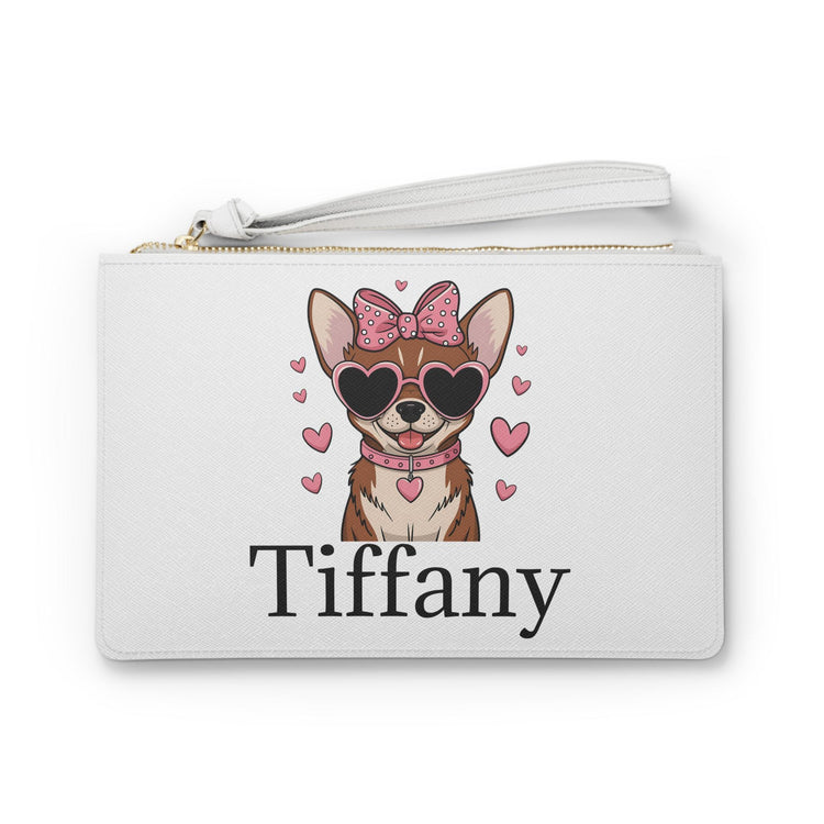 Personalized Corgi Clutch Bag, Cute Dog Lover Pouch, Gift for Her, Fashion Accessory for Pet Owners, Birthday, Valentines Day
