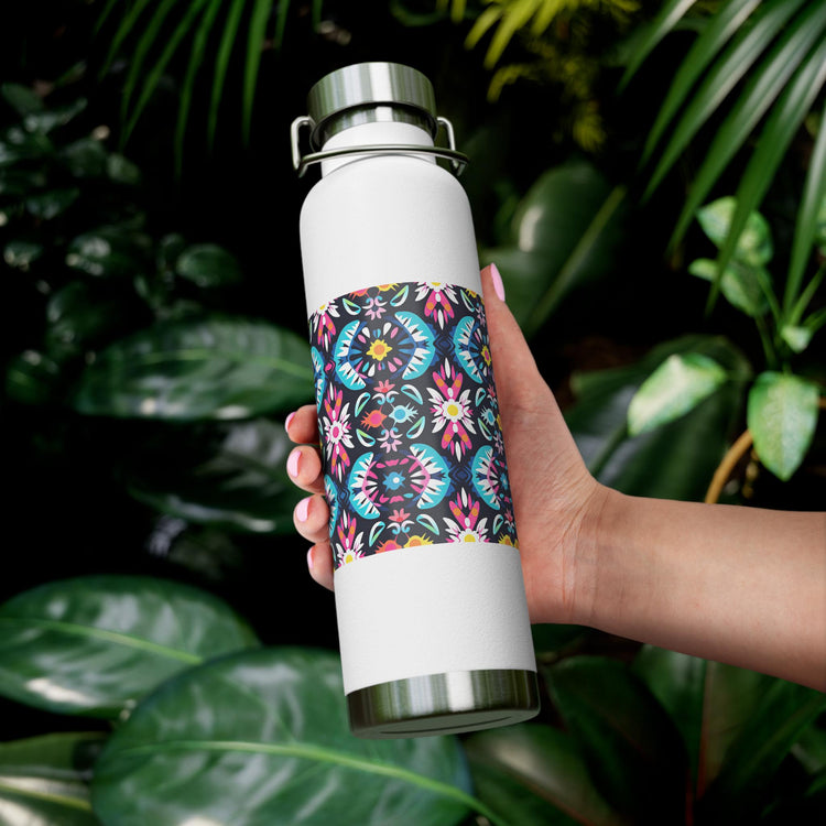 Vibrant Floral Insulated Water Bottle, Stylish Travel Mug, Eco-Friendly Hydration, Gift for Nature Lovers, Summer Picnics, Colorful Outdoor