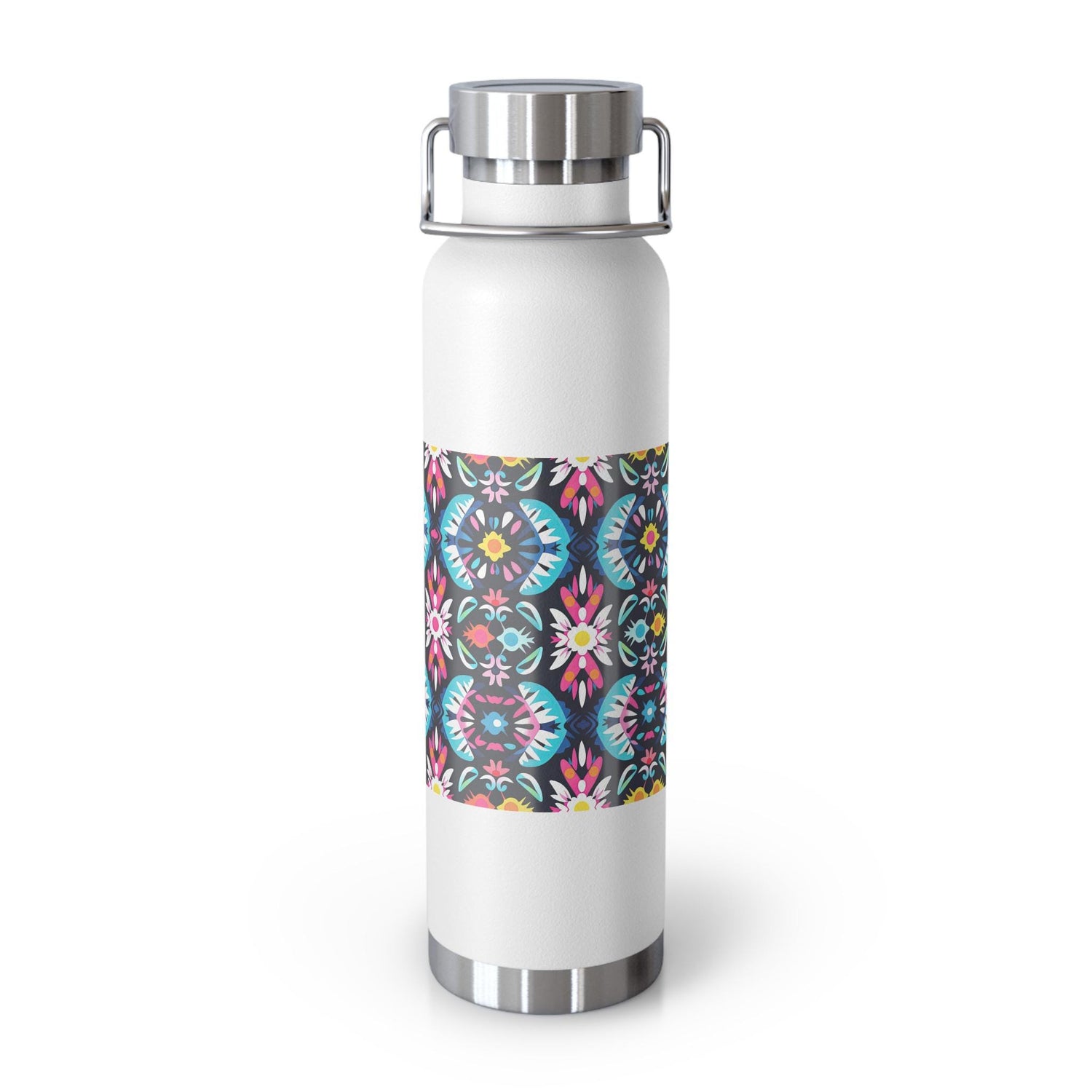 Vibrant Floral Insulated Water Bottle, Stylish Travel Mug, Eco-Friendly Hydration, Gift for Nature Lovers, Summer Picnics, Colorful Outdoor