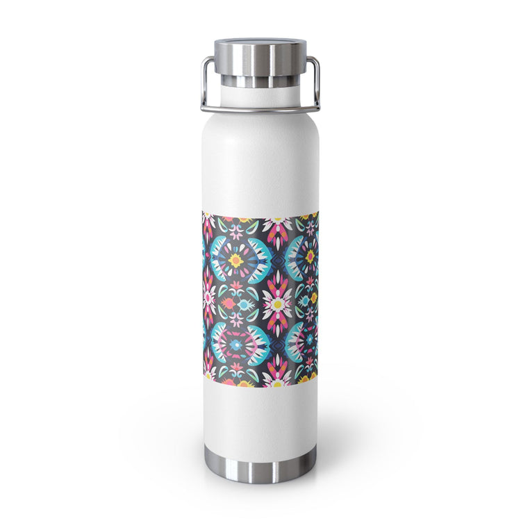 Vibrant Floral Insulated Water Bottle, Stylish Travel Mug, Eco-Friendly Hydration, Gift for Nature Lovers, Summer Picnics, Colorful Outdoor