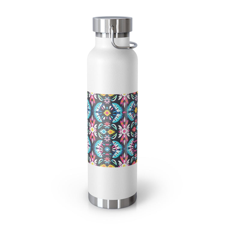 Vibrant Floral Insulated Water Bottle, Stylish Travel Mug, Eco-Friendly Hydration, Gift for Nature Lovers, Summer Picnics, Colorful Outdoor