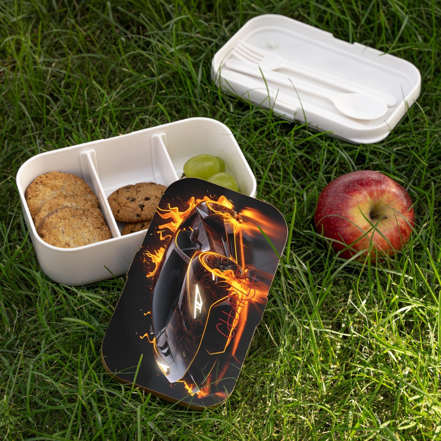 Personalized Car-Themed Bento Lunch Box, Kids Lunch Container, Stylish Meal Prep, Gift for Young Car Enthusiasts, School Lunch