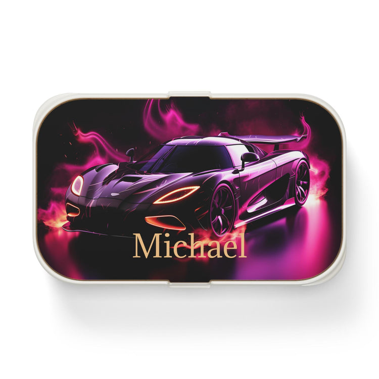 Personalized Bento Lunch Box for Kids, Stylish Car Design for School, Unique Gift, Meal Prep Container, Custom Lunch Box