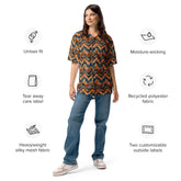 Modern Men’s Earthtone Swirl Marble Design Recycled Baseball Jersey - Eco-Friendly, Stylish, Trendy Sporty Streetwear