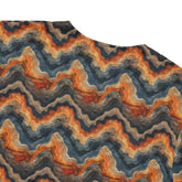 Modern Men’s Earthtone Swirl Marble Design Recycled Baseball Jersey - Eco-Friendly, Stylish, Trendy Sporty Streetwear