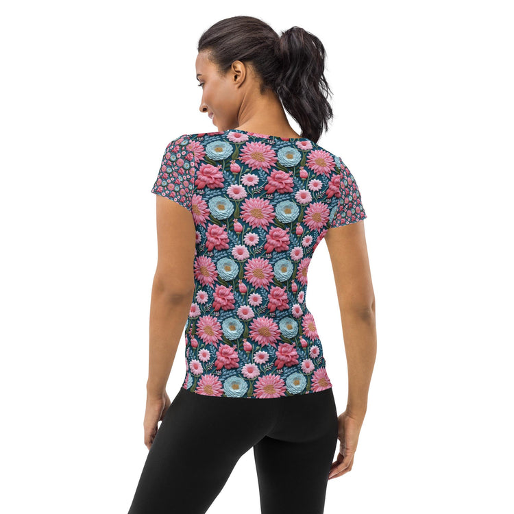 Women’s 3D Spring Floral All-Over Print Shirt - Beautiful Vibrant Floral Pattern, Trendy Casual Top, Perfect for Spring & Summer