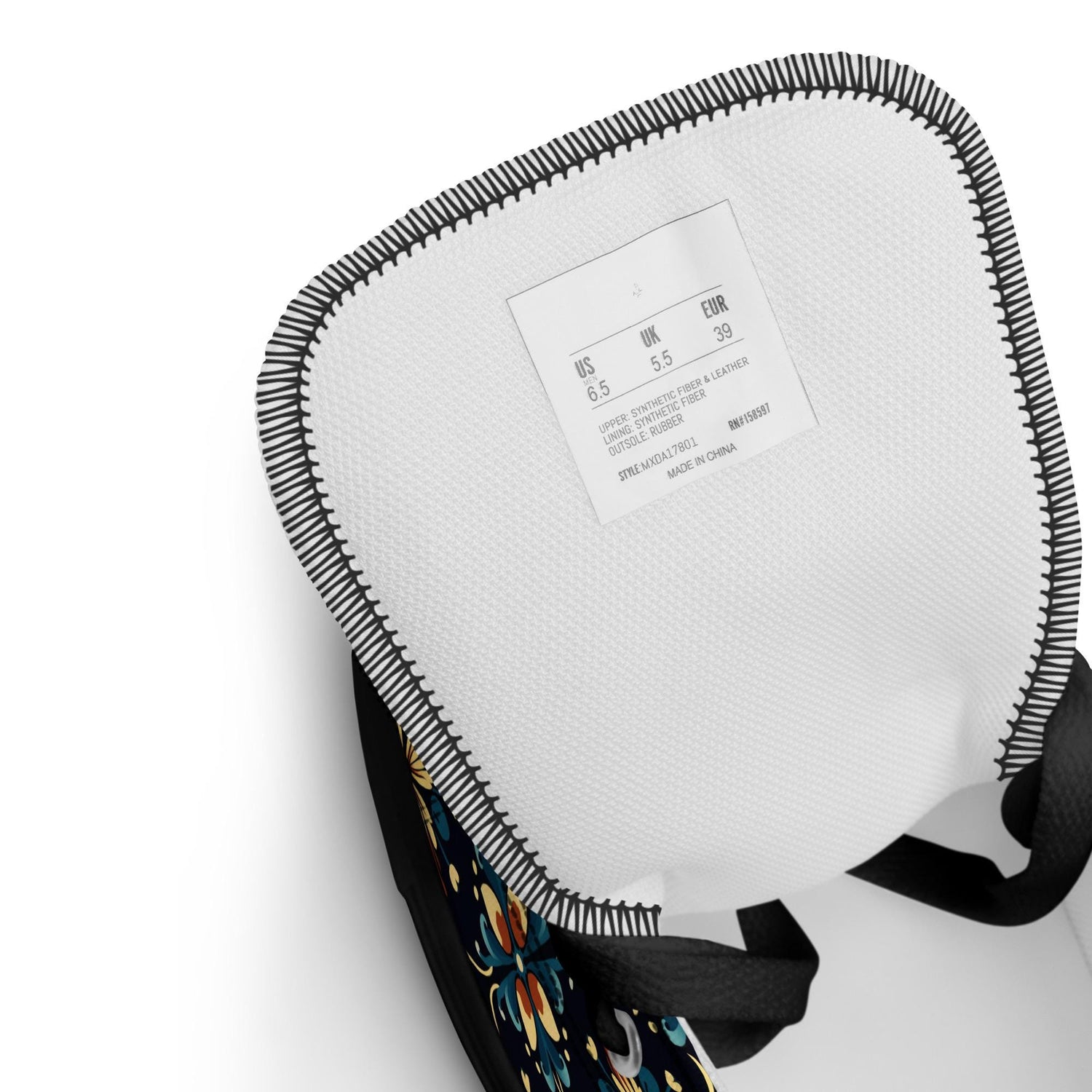 Men’s Vibrant Geometrical AOP High Top Shoes - Bold All-Over Print, Trendy Streetwear Sneakers, Unique Fashion Footwear