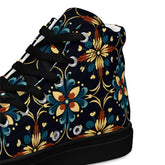 Men’s Vibrant Geometrical AOP High Top Shoes - Bold All-Over Print, Trendy Streetwear Sneakers, Unique Fashion Footwear