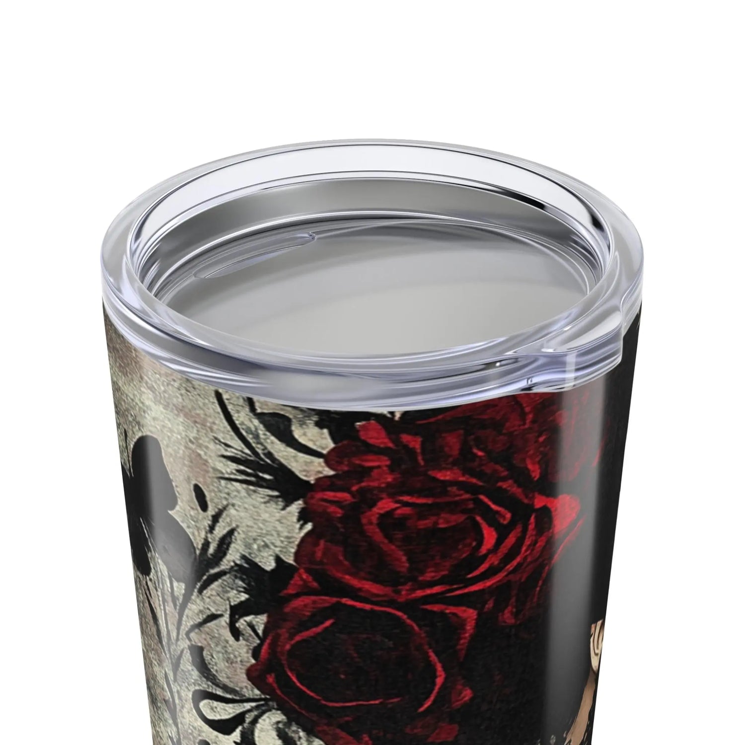 Gothic Rose 20oz Tumbler, Vintage Floral Travel Mug, Elegant Drinkware, Perfect Gift for Her, Halloween Party Accessory, Artisan Travel Mug