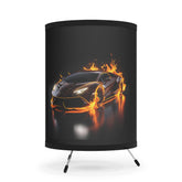 Racing-Themed Tripod Lamp with High-Res Printed Shade, Perfect for Car Lovers, Sports Room Decor, Gift for Him, Unique Lighting, Auto