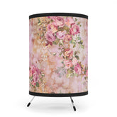 Floral Tripod Lamp, Elegant Home Decor, Vintage Style Lighting, Boho Chic Design, Perfect for Living Room, Bedroom, Gift Idea