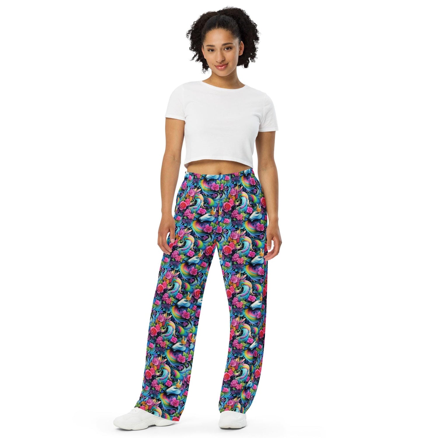 Unicorn Colorful Lounge Pants | Wide-Leg Comfort | Vibrant & Whimsical Design | Perfect for Casual Wear, Yoga, or Lounging in Style