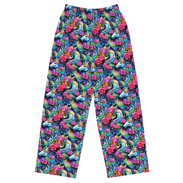 Unicorn Colorful Lounge Pants | Wide-Leg Comfort | Vibrant & Whimsical Design | Perfect for Casual Wear, Yoga, or Lounging in Style