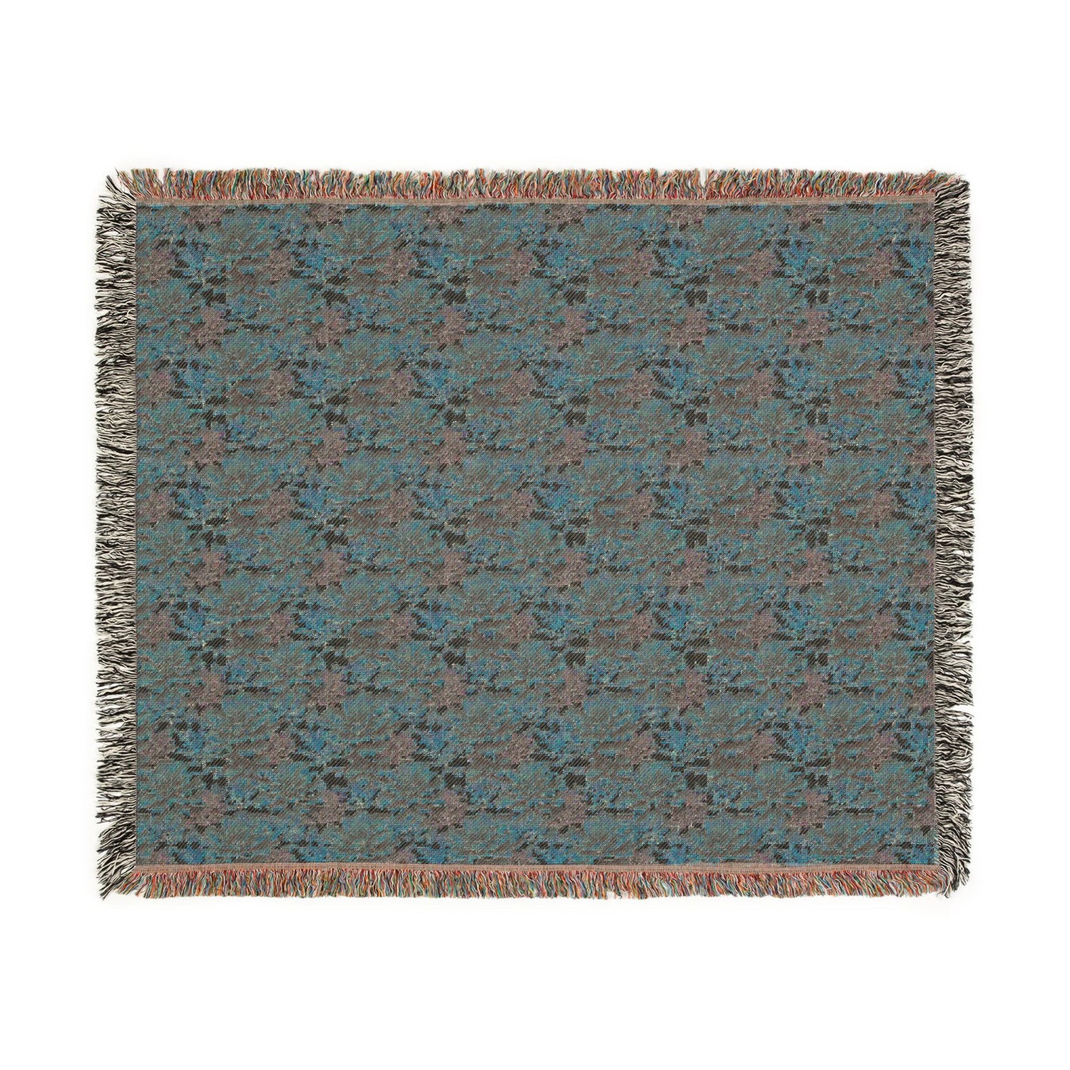 Boho Floral Woven Blanket, Cozy Throw for Home Decor, Gift for Housewarming, Rustic Blanket for Couch, All-Season Blanket