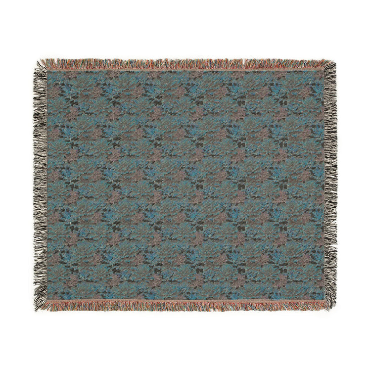 Boho Floral Woven Blanket, Cozy Throw for Home Decor, Gift for Housewarming, Rustic Blanket for Couch, All-Season Blanket