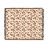 Cozy Woven Blanket, Warm Floral Throw for Home Decor, Blanket for Picnics, Gift for Her, Boho Bedroom Accessory