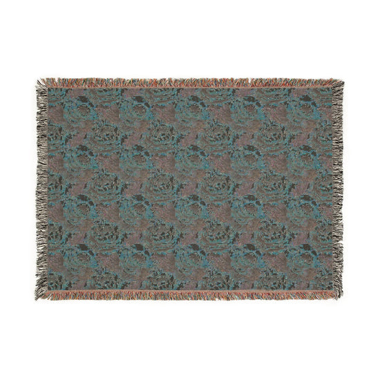 Floral Woven Blanket - Cozy Throw, Home Decor, Gift for Her, Wedding Present, Bohemian Style