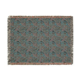 Floral Woven Blanket - Cozy Throw, Home Decor, Gift for Her, Wedding Present, Bohemian Style