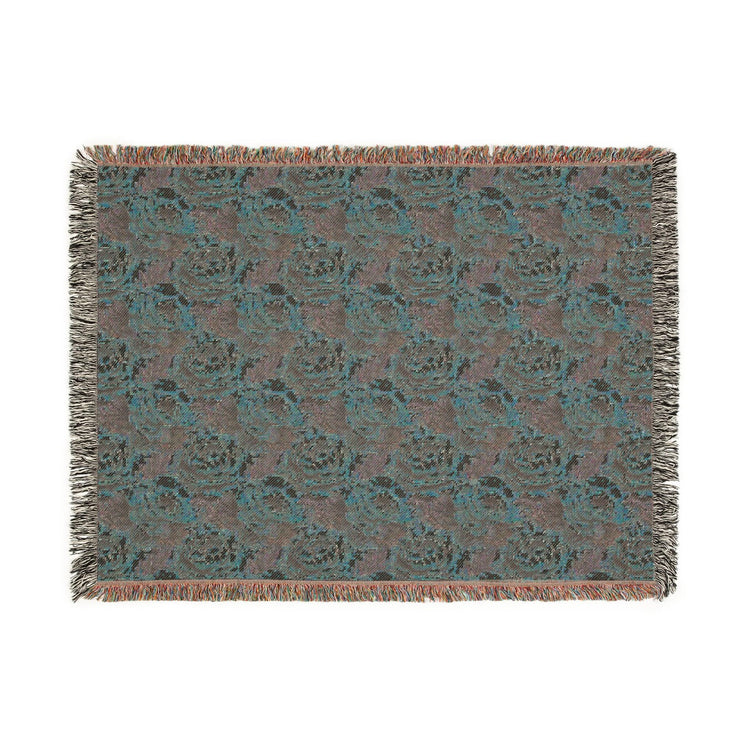 Floral Woven Blanket - Cozy Throw, Home Decor, Gift for Her, Wedding Present, Bohemian Style