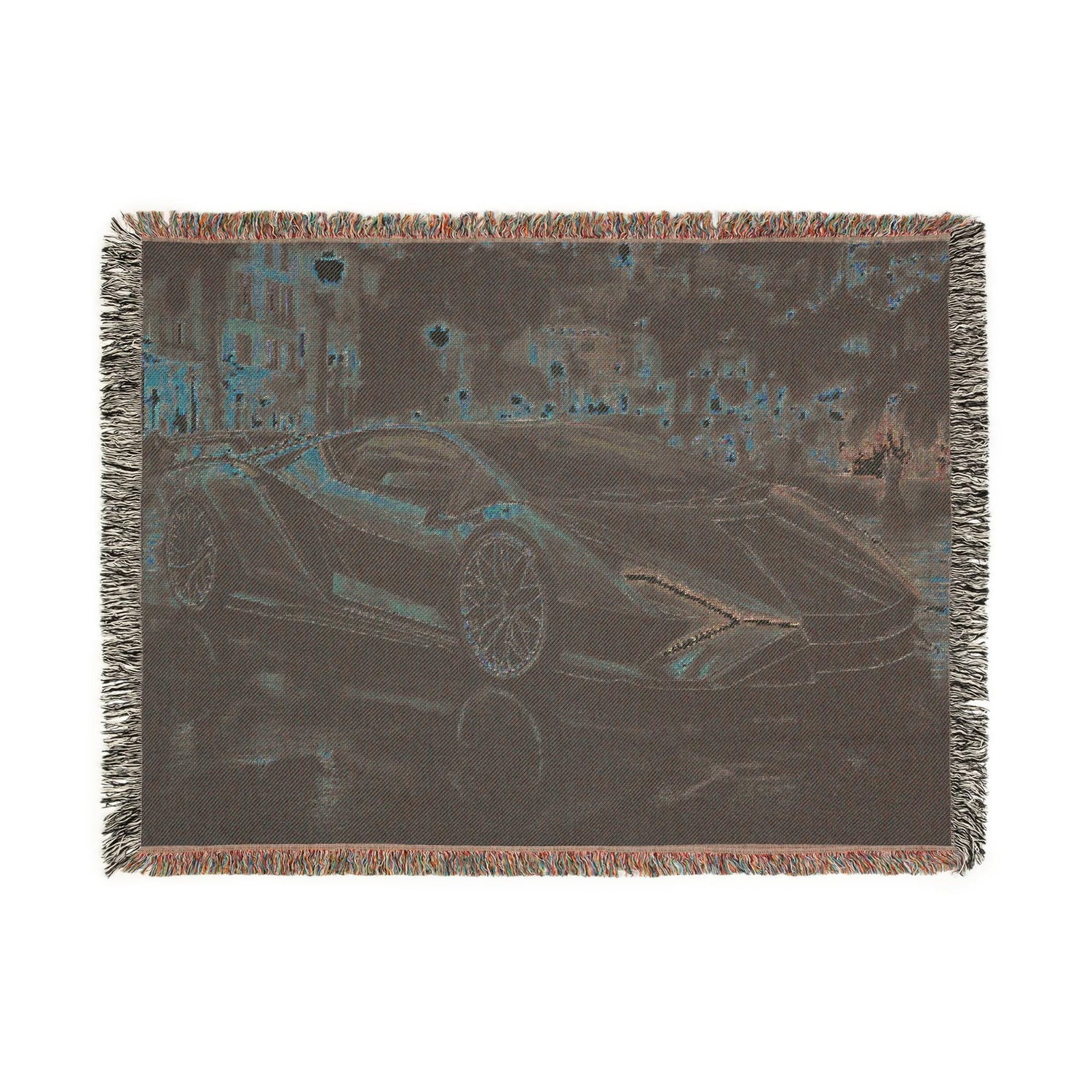 Luxury Car Lover Woven Blanket, Cozy Home Decor, Gift for Him, Automotive Enthusiast, Unique Car-Themed Gift, Soft Throw Blanket