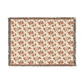 Cozy Woven Blanket, Warm Floral Throw for Home Decor, Blanket for Picnics, Gift for Her, Boho Bedroom Accessory