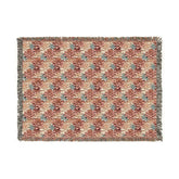 Boho Floral Woven Blanket, Cozy Throw for Home Decor, Gift for Housewarming, Rustic Blanket for Couch, All-Season Blanket