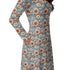 Stunning All-Over Floral 3D Print Long Sleeve Midi Dress – Elegance Meets Style All-over pattern casual fun dress