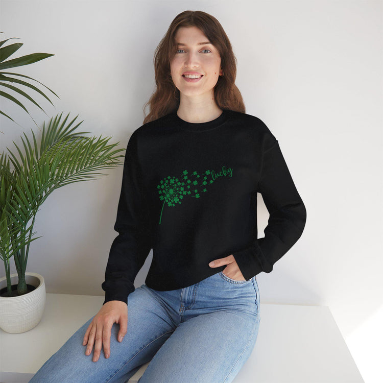 Lucky Clover Sweatshirt - Cozy Unisex Crewneck for St. Patrick&