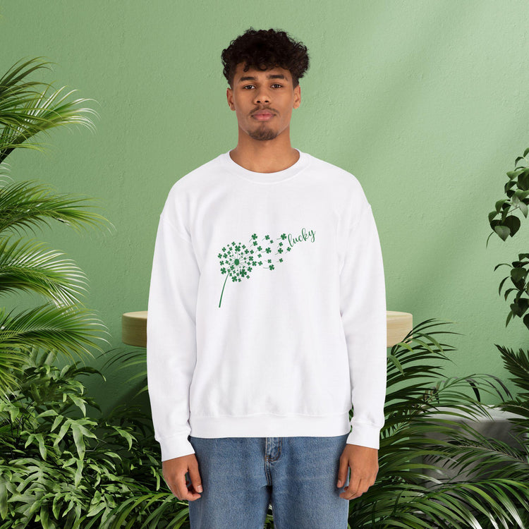 Lucky Clover Sweatshirt - Cozy Unisex Crewneck for St. Patrick&